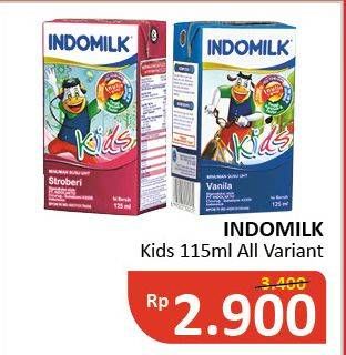Promo Harga INDOMILK Susu UHT Kids All Variants 115 ml - Alfamidi