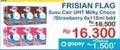 Promo Harga Frisian Flag Susu UHT Milky Zuzhu Zazha Strawberry, Chocolate per 6 tpk 115 ml - Indomaret