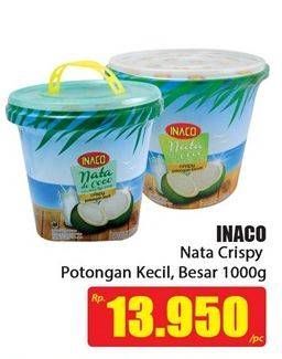 Promo Harga INACO Nata De Coco Crispy Potongan Kecil, Potongan Besar 1 kg - Hari Hari