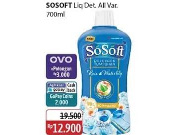 Promo Harga Sosoft Deterjen Cair All Variants 700 ml - Alfamidi