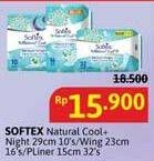 Promo Harga Softex Natural Cool+ Super Slim/Softex Pantyliner Natural Cool+ Super Slim   - Alfamidi