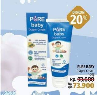 Promo Harga PURE BABY Diaper Cream 100 gr - LotteMart