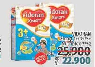 Promo Harga VIDORAN Xmart 1+/3+/5+ 375 gr - LotteMart
