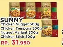 Promo Harga SUNNY GOLD Chicken Nugget/ Stick/ Tempura 500 gr - Yogya