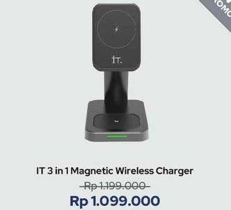 Promo Harga IT 3 in 1 Magnetic Wireless Charger  - iBox