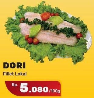 Promo Harga Fillet Dori Lokal per 100 gr - Yogya