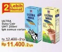 Promo Harga ULTRA MILK Susu UHT All Variants 250 ml - Indomaret
