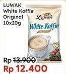 Promo Harga Luwak White Koffie Original per 10 sachet 20 gr - Indomaret