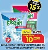 Promo Harga BAGUS Fresh Air Freshener Luwak Coffee, Summer Orange, Blue Ice, Red Peony 50 gr - Superindo