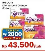 Promo Harga Imboost Effervescent with Vitamin C Orange 8 pcs - Indomaret