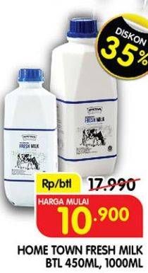 Promo Harga HOMETOWN Fresh Milk 450 ml - Superindo