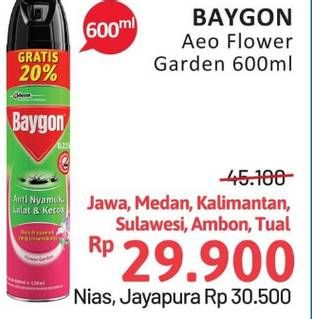 Promo Harga Baygon Insektisida Spray Flower Garden 600 ml - Alfamidi