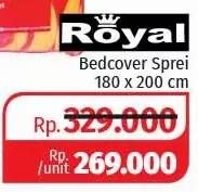 Promo Harga ROYAL Bed Cover Sprei 180 X 200 Cm  - Lotte Grosir