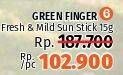 Promo Harga GREEN FINGER Fresh & Mild Sun Stick 15 gr - LotteMart