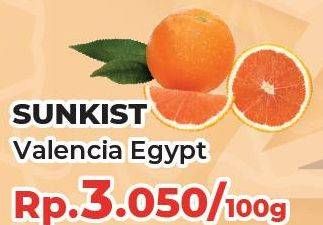 Promo Harga Jeruk Sunkist Valencia Egypt All Variants per 100 gr - Yogya