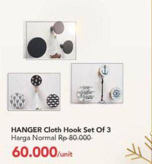 Promo Harga Hanger Hook Cloth per 3 pcs - Carrefour