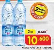 Promo Harga NESTLE Pure Life Air Mineral per 2 botol 1500 ml - Superindo