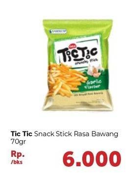 Promo Harga TIC TIC Snack Crunchy Stick Garlic / Bawang 70 gr - Carrefour