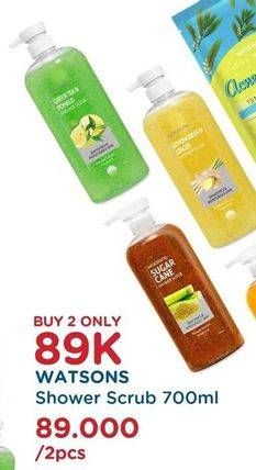 Promo Harga WATSONS Shower Scrub per 2 botol 700 ml - Watsons