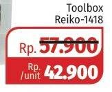 Promo Harga GREEN LEAF Tool Box Reiko-1418  - Lotte Grosir