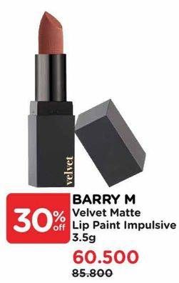 Promo Harga Barry M Velvet Matte Lip Paint Impulsive 3 gr - Watsons