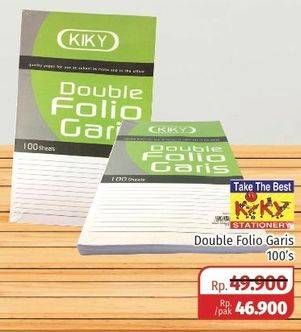 Promo Harga KIKY Double Folio Garis 100 pcs - Lotte Grosir