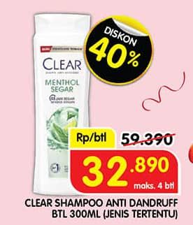 Promo Harga Clear Shampoo 300 ml - Superindo