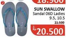 Promo Harga SUN SWALLOW Sandal Jepit 06D, 10.5, Women 9.5  - Alfamidi