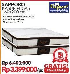 Promo Harga ELEPHANT Sapporo Rebounded Complete Bed Set 160x200cm  - Courts