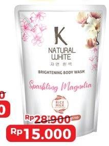 Promo Harga K NATURAL WHITE Body Wash Cotton Flower, Sparkling Magnolia 450 ml - Alfamart
