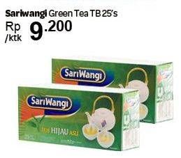 Promo Harga Sariwangi Teh Hijau 25 pcs - Carrefour