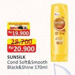 Promo Harga SUNSILK Conditioner Soft Smooth, Black Shine 170 ml - Alfamart