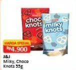 Promo Harga J&J Milky/ Choco Knots  - Alfamart