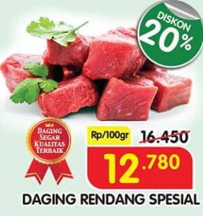 Promo Harga Daging Rendang Sapi Special per 100 gr - Superindo