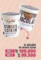 Promo Harga IL GELATO Ice Cream All Variants 420 ml - LotteMart