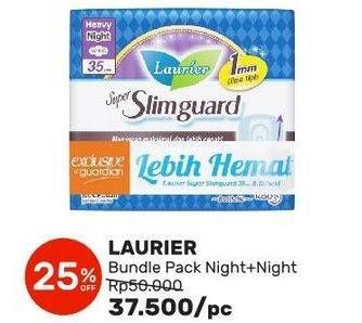 Promo Harga Laurier Super Slimguard Night per 2 bungkus - Guardian