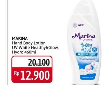 Promo Harga MARINA Hand Body Lotion UV White Healthy Glow 460 ml - Alfamidi