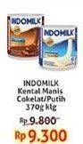 Promo Harga INDOMILK Susu Kental Manis Plain, Cokelat 370 gr - Indomaret