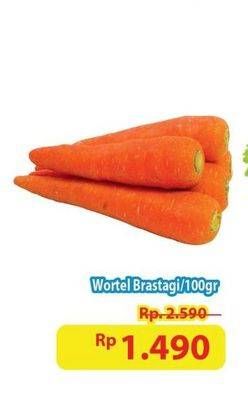 Promo Harga Wortel Berastagi per 100 gr - Hypermart