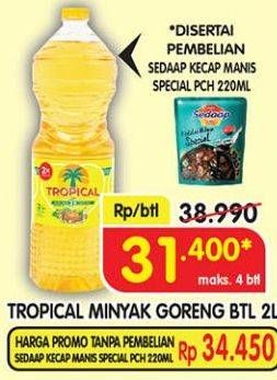 Promo Harga Tropical Minyak Goreng 2000 ml - Superindo