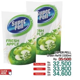 Promo Harga Super Pell Pembersih Lantai 1600 ml - LotteMart