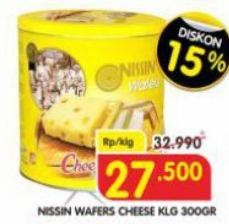 Promo Harga Nissin Wafers Cheese 300 gr - Superindo