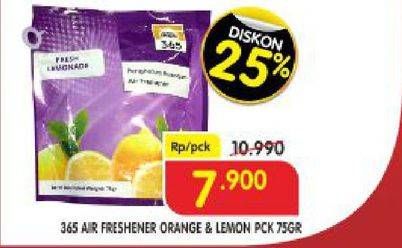 Promo Harga 365 Air Freshener Lemon, Orange 75 gr - Superindo