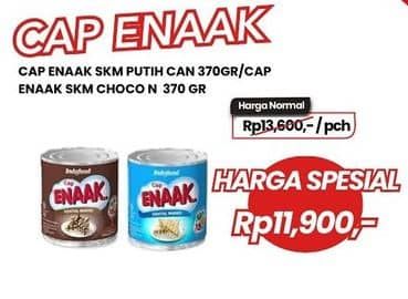 Promo Harga Cap Enaak Susu Kental Manis Putih, Cokelat 370 gr - Carrefour