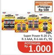 Promo Harga ABC Battery Super Power  - Alfamidi