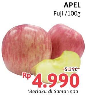 Promo Harga Apel Fuji per 100 gr - Alfamidi