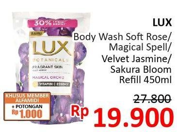 Promo Harga LUX Body Wash Soft Rose, Magical Spell, Velvet Jasmine, Sakura Bloom 450 ml - Alfamidi