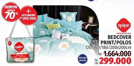 Promo Harga EPIQUE Bedcover 120x200cm, 160x200cm, 180x200cm, 200x200cm  - LotteMart