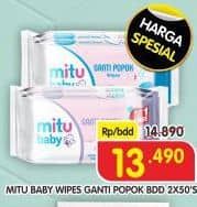 Promo Harga Mitu Baby Wipes 50 pcs - Superindo