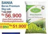 Promo Harga Sania Beras Premium 5000 gr - Indomaret
